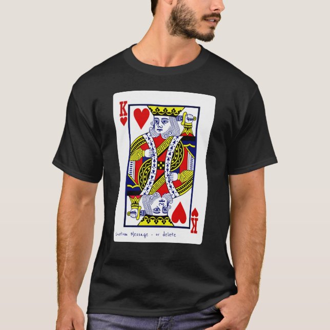 Camiseta Cartão de Deck do Rei dos Corações (Frente)