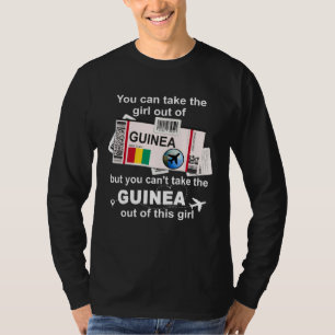 Camiseta Cartão de Embarque da Guiné Menina da Guiné Guin