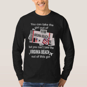 Camiseta Cartão de Embarque de Virginia Beach Garota de Vi