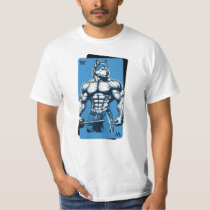Camiseta cartão de lobo