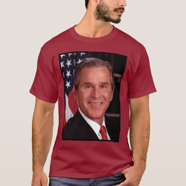 Camiseta Cartão de Natal do Presidente Americano George Bus (Frente)
