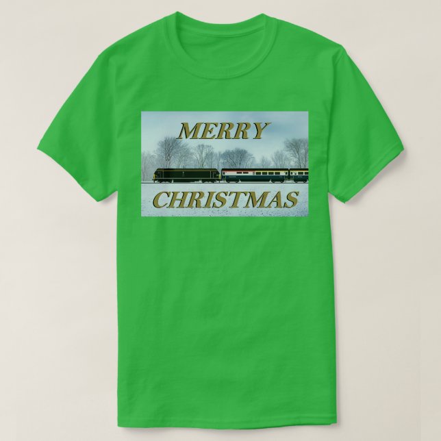 CAMISETA CARTÃO DE NATAL LOCOMOTIVO DA CLASSE 67 (Frente do Design)