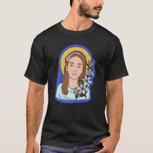 Camiseta Cartão de Oração de Santa Inês de Roma Católico An