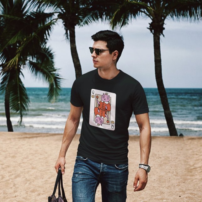 Camiseta Cartão De Poker Da Rainha Dos Gatos (Criador carregado)