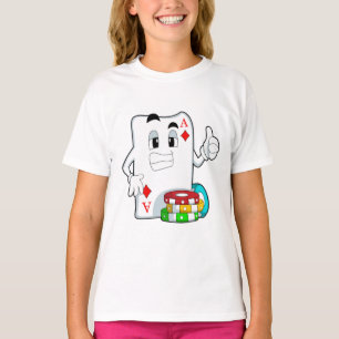 Camiseta Cartão de pôquer com chips Poker