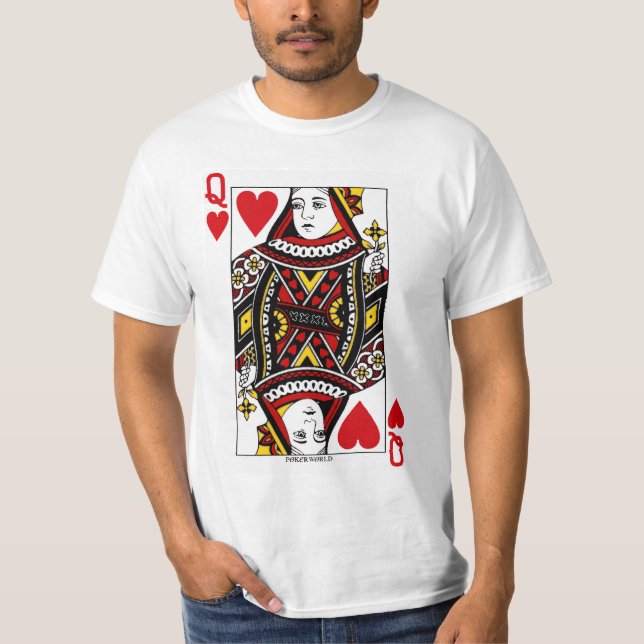 Camiseta Cartão de Reprodução da Rainha dos Corações (Frente)