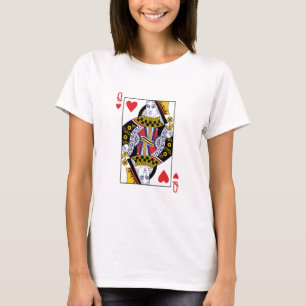 Camiseta Cartão de Reprodução da Rainha dos Corações do Pok
