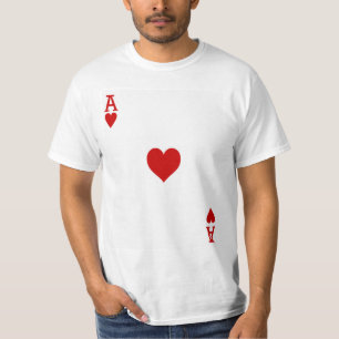 Camiseta Cartão de Reprodução de Ás of Hearts