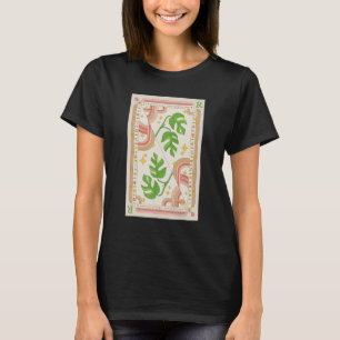 Camiseta Cartão de Reprodução de Ilustração de Planta Domés