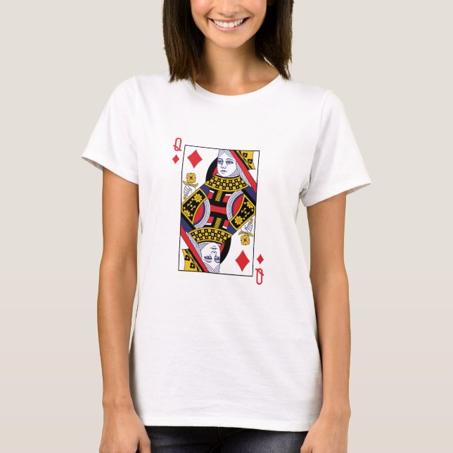 Camiseta Cartão de Reprodução do Casino Poker da Rainha dos (Frente)