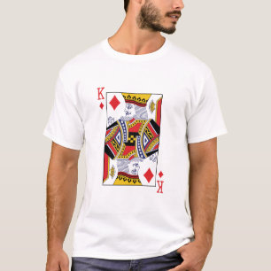 Camiseta Cartão de Reprodução do Rei dos Diamantes Poker Ca