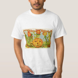 Camiseta cartão de saudações vintage halloween