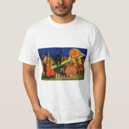 Camiseta cartão de saudações vintage halloween