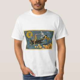 Camiseta cartão de saudações vintage halloween
