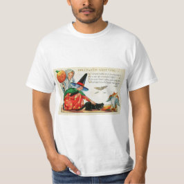 Camiseta cartão de saudações vintage halloween