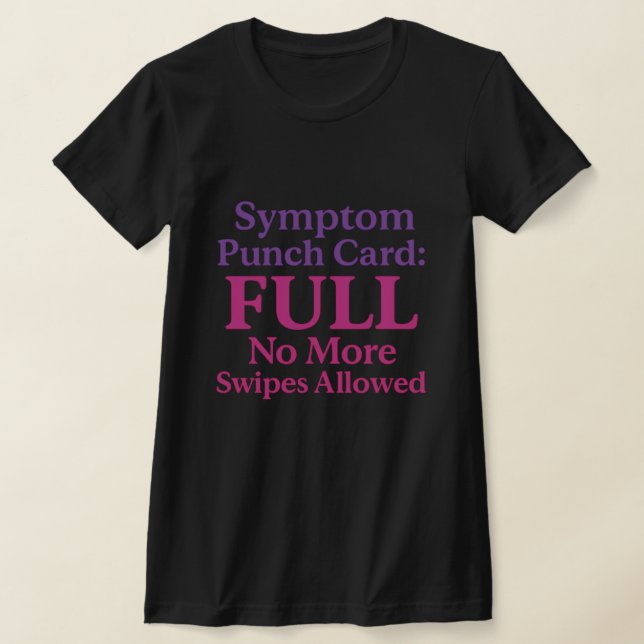 Camiseta Cartão de Sintomas Punch - Exaustão Divertida (Postura )