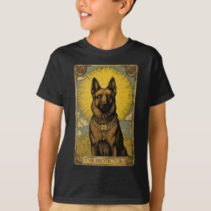 Camiseta Cartão de Tarô de Cão german shepherd