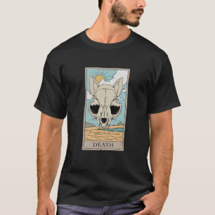 Camiseta Cartão de Tarô de Morte Cat para um Leitor de Cart