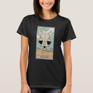 Camiseta Cartão de Tarô de Morte Cat para um Leitor de Cart