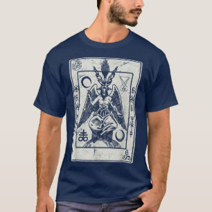 Camiseta Cartão de Tarô do Diabo do Cabeça de Satã Occulta 