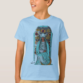 CAMISETA CARTÃO DE TAROT A SACERDOTISA ALTA POR LIZ LOZ