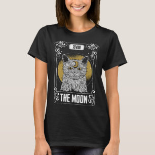 Camiseta Cartão de Tarot Astrologia Gótica Oculto O Gato da