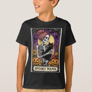 Camiseta Cartão de Tarot da Mamãe Assustadora para Café de