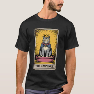 Camiseta Cartão de Tarot de Gato O Imperador Caixa de Areia