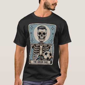 Camiseta Cartão de Tarot do Dia das Bruxas do Pai Esqueleto
