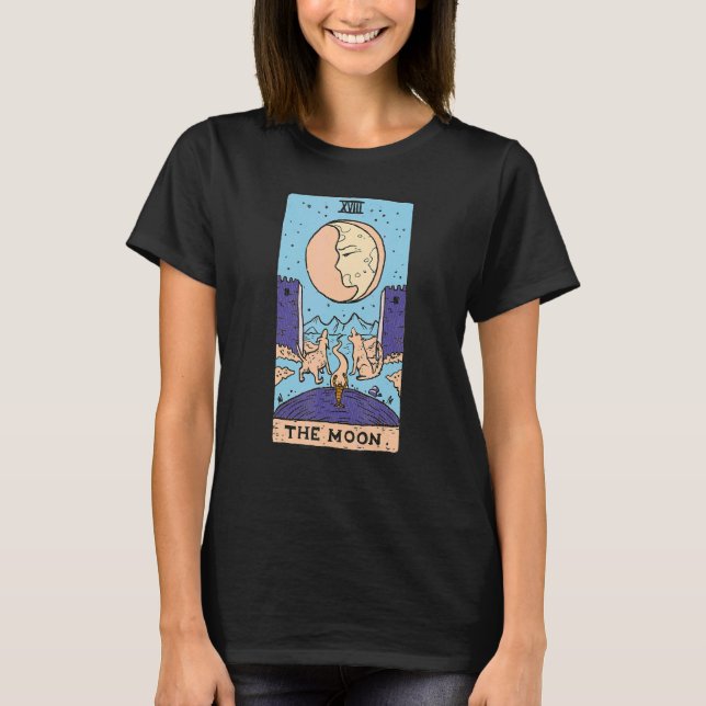 Camiseta Cartão de Tarot Estético da Lua (Frente)