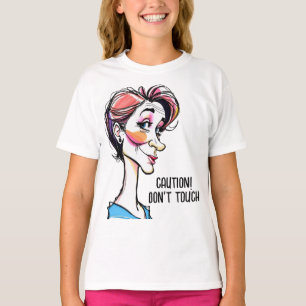 Camiseta Cartão do Dia das Mulheres - Caricatura Engraçada