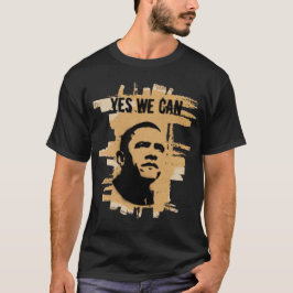 Camiseta Cartão do estêncil de Barack Obama (ambos os