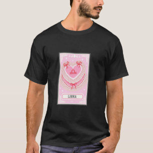 Camiseta Cartão do Signo de Libra com Laço Feminino Coquett