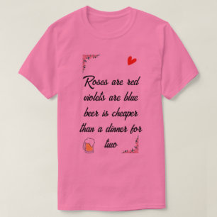 Camiseta Cartão Engraçado de Cerveja do Dia Anti-Valentine