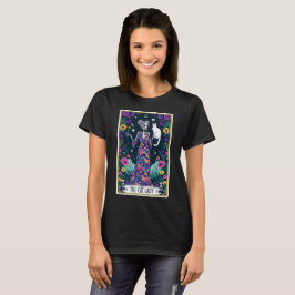 Camiseta Cartão Engraçado Tarot/A Senhora Gato