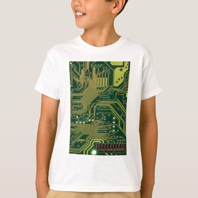 Camiseta Cartão-matriz Nerdy engraçado do computador (Frente)