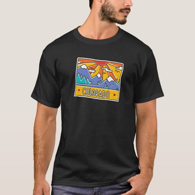Camiseta Cartão postal de Paisagem Natural do Colorado (Frente)