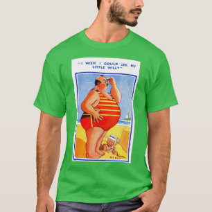 CAMISETA CARTÃO POSTAL DE VINTAGEM FUNNA DESIGN BRITÂNICA