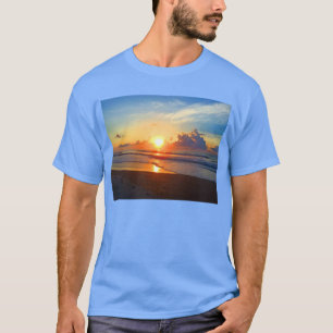 Camiseta Cartão-postal Sun Oceano