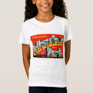 Camiseta Cartão postal Vintage do Parque Nacional Yellowst