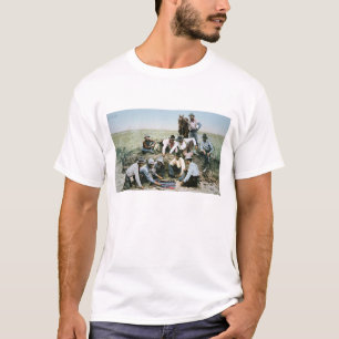 Camiseta Cartão que descreve os vaqueiros que jogam