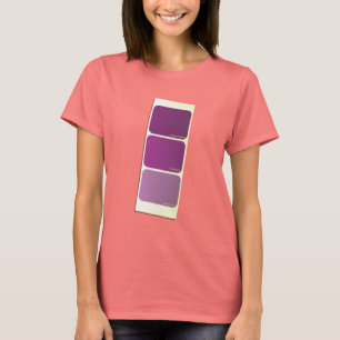 Camiseta Cartão roxo da amostra da pintura