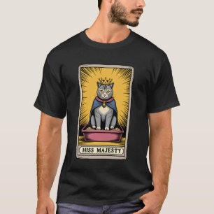 Camiseta Cartão Tarot de Gato Sibila Majestade Caixa de Are