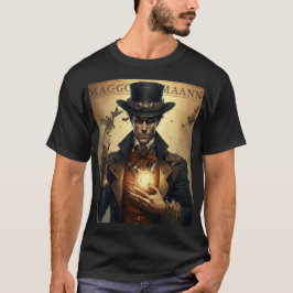 Camiseta Cartão Tarot de Mágico Steampunk
