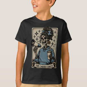 Camiseta Cartão Tarot de Treinador de Torcida Engraçado Esq