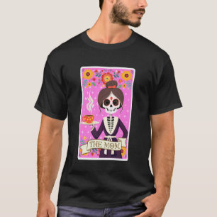 Camiseta Cartão Tarot Engraçado A Mamãe Esqueleto Café Cave