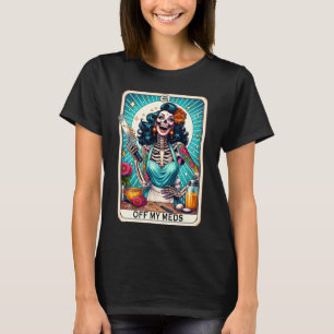 Camiseta Cartão Tarot Engraçado/Desligado Dos Meus Médios