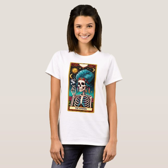 Camiseta Cartão Tarot Engraçado/O Armário (Frente Completa)