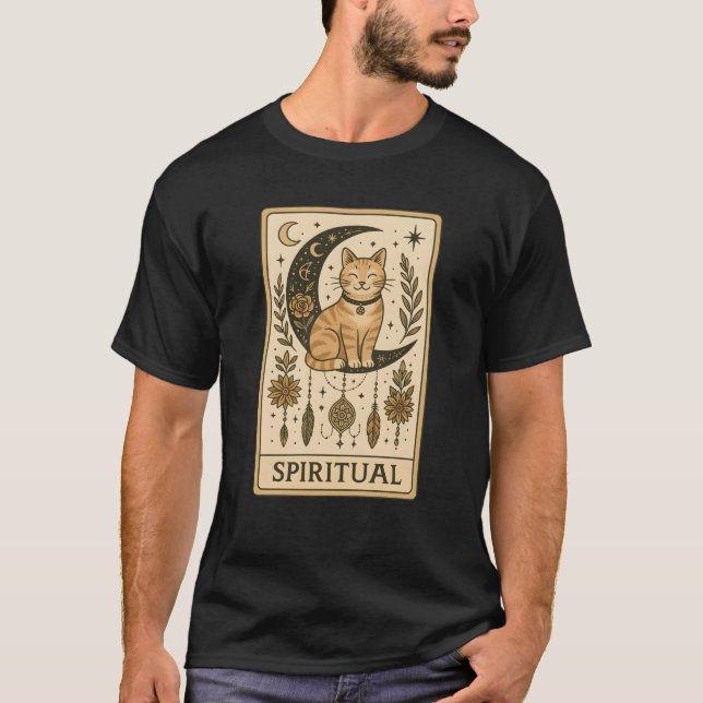 Camiseta Cartão Tarot Espiritual Gótico Lua Dreamcatcher  (Frente)