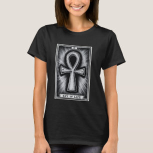Camiseta Cartão Tarot Kemético Chave Ankh Egito Antigo Egíp